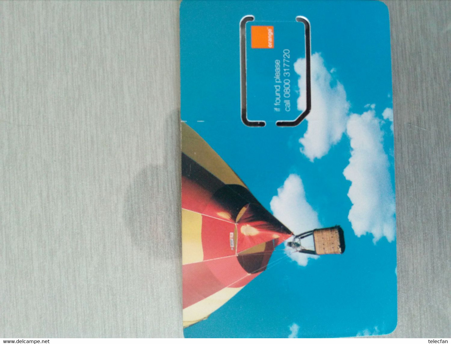 GB CARTE MERE GSM ORANGE NEUVE MINT VERSO MONTGOLFIERE BACK BALLOON - Voorafbetaalde Kaarten: Gsm