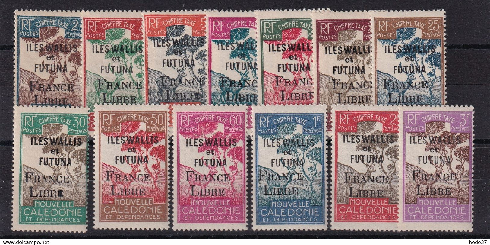Wallis Et Futuna Taxe N°24/36 - Neuf * Avec Charnière - TB - Unused Stamps
