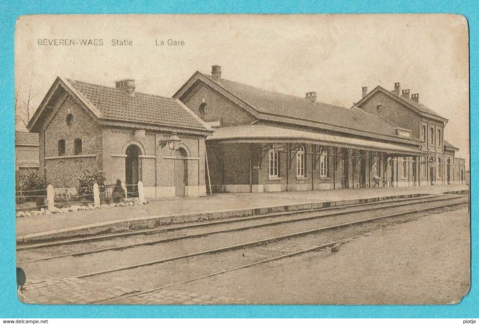 * Beveren Waas (Oost Vlaanderen) * La Gare, Statie, Station, Railway Station, Bahnhof, Chemin De Fer, Old, Zeldzaam TOP - Beveren-Waas