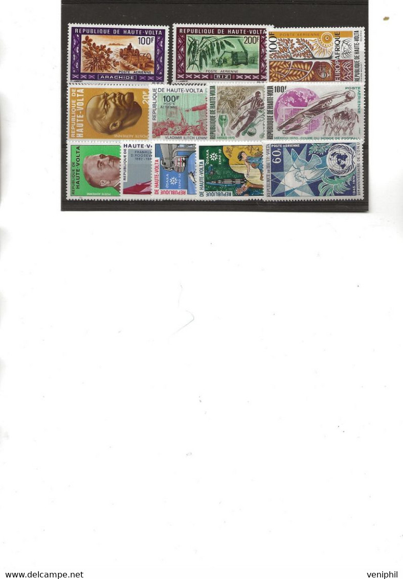 HAUTE VOLTA - POSTE AERIENNE N° 73 A 84  NEUF INFIME CHARNIERE - ANNEE 1969 A 1970 COTE :23,30 € - Alto Volta (1958-1984)