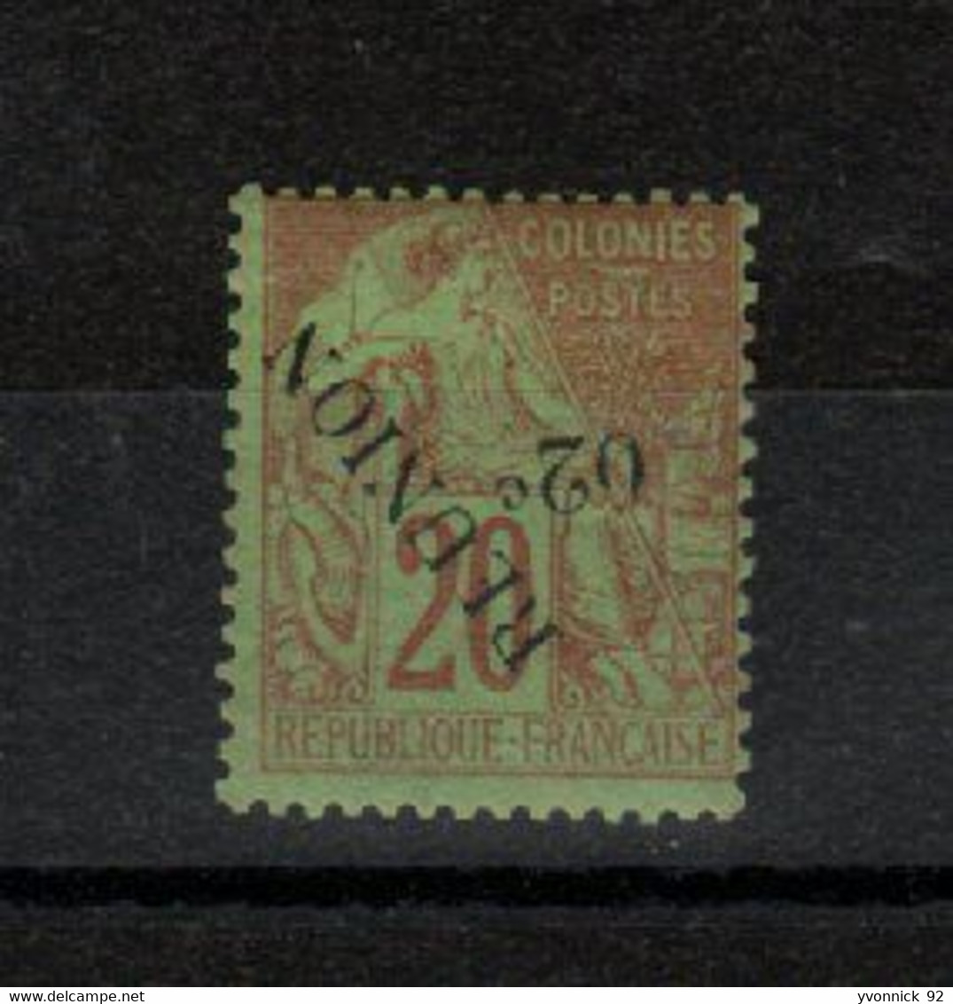 Réunion _ (1891) N °29A Surcharge Reversée - Autres & Non Classés