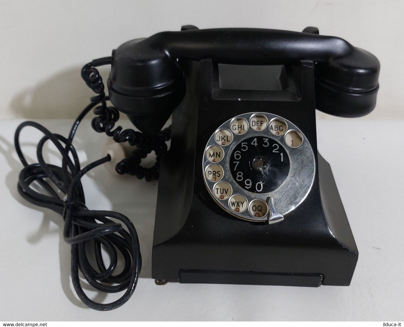 10088 Telefono Nero In Bachelite A Disco Vintage - GPO Batch Sample 7520 - Telephony