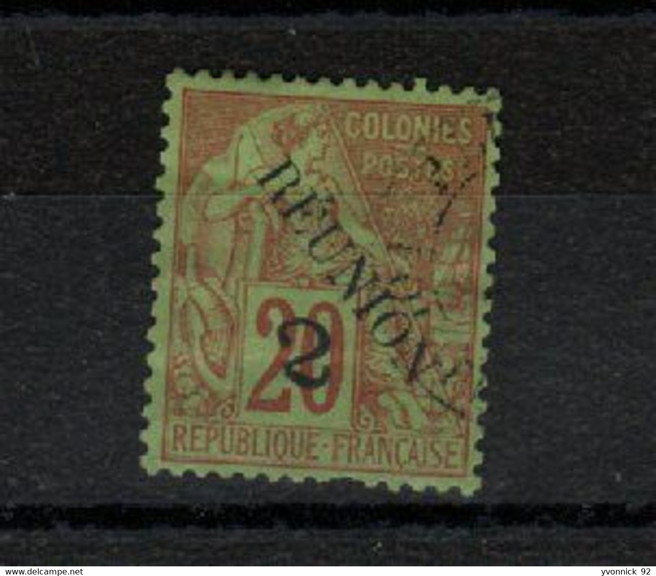 Réunion _ 20c Surchargé.2(1891) N ° 30C - Andere & Zonder Classificatie