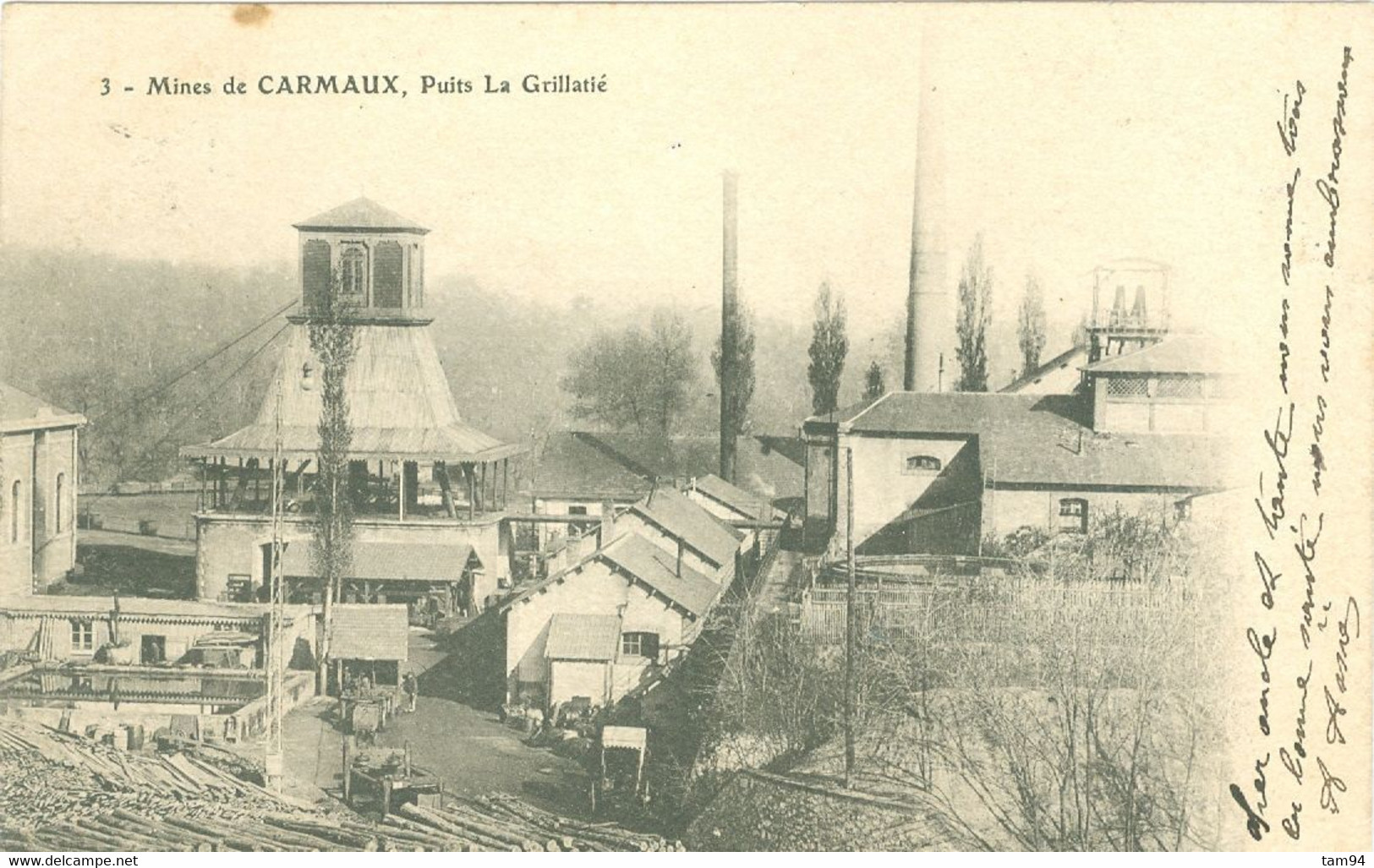 (81) Mines De Carmaux : Puits La Grillatié (dos Non Divisé) - Carmaux