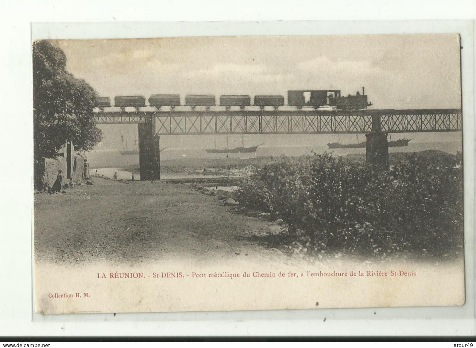 La Reunion St Denis  Pont Metallique Du Chemin De Fer A L Embouchure De La Riviere Tres Bon Etat - Saint Denis