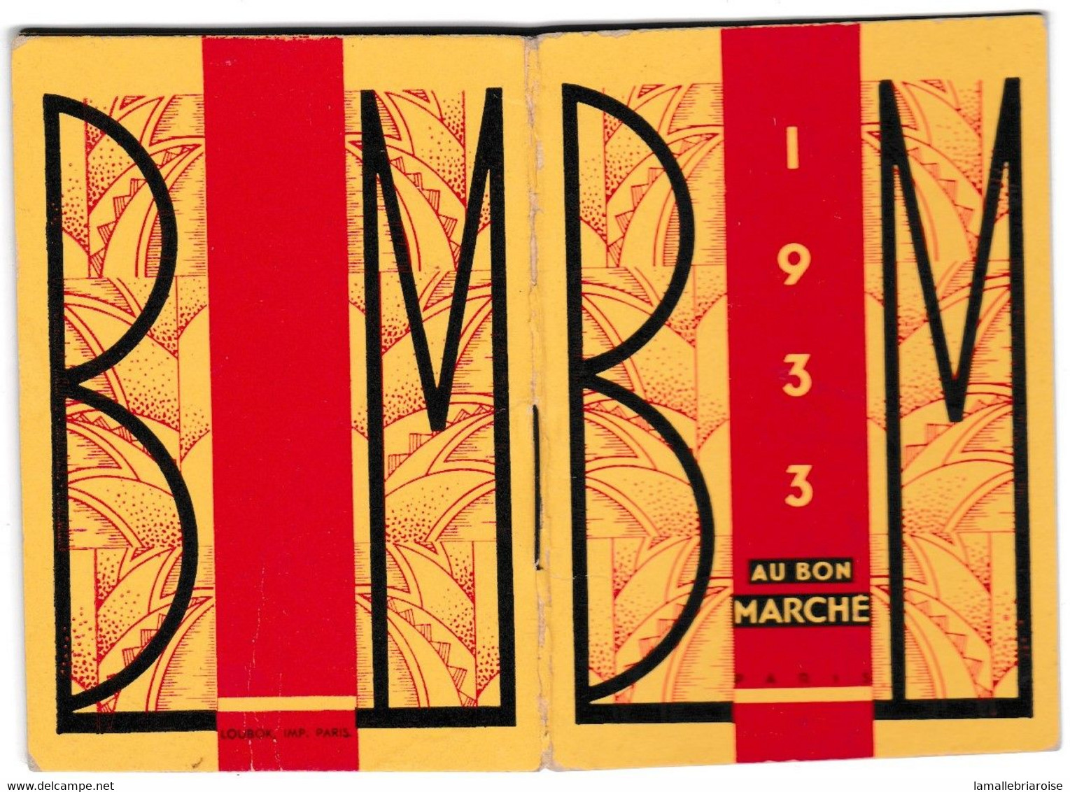 MINI CALENDRIER De 1933, Offert Par LA MAISON BOUCICAUT, AU BON MARCHE. - Kleinformat : 1901-20