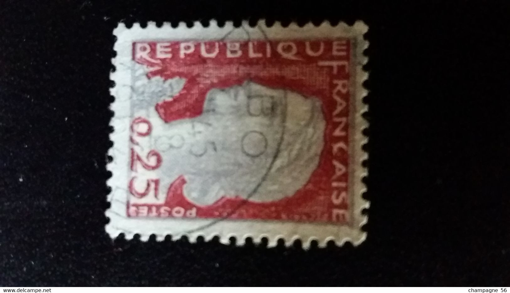 1960 N° 1263  OBLITERE ENCRE DEFECTUEUSE 0,25 POSTES FRANCAISE LE ç ?.8.1962 CONTOUR TËTE  ( SCANNE 3 PAS A VENDRE - Used Stamps