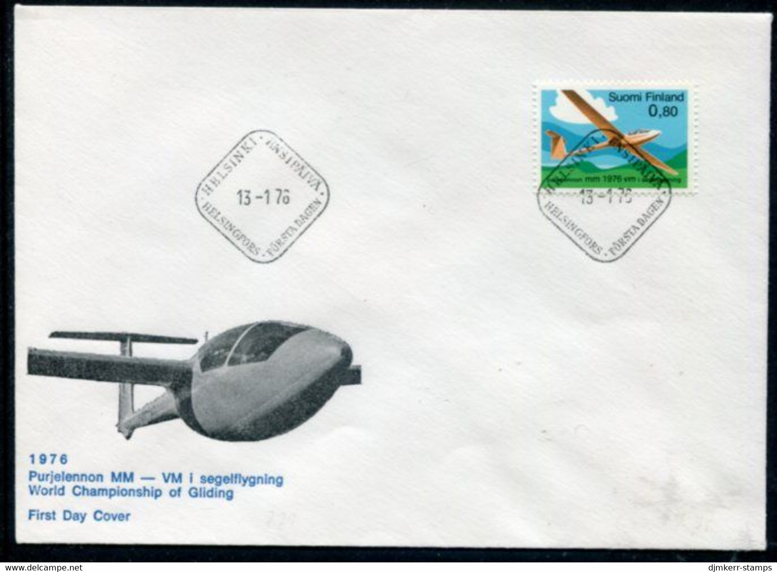 FINLAND 1976 Gliding World Championship FDC.  Michel 779 - FDC