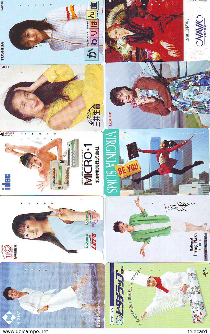 LOT 10 Telecartes Differentes Japon * FEMME Femmes (A-479) SEXY GIRL Girls Phonecards Japan * TELEFONKARTEN FRAUEN FRAU - Mode