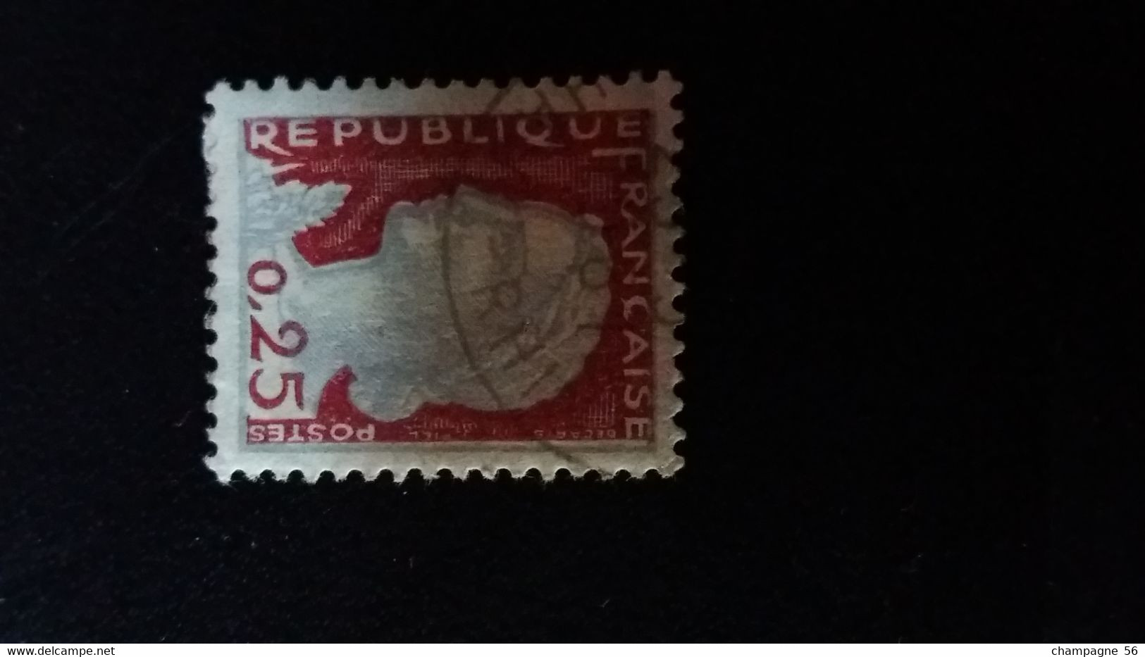 1960 N° 1263  OBLITERE COULEUR  DEPLACER  ( SCANNE 3 PAS A VENDRE - Used Stamps