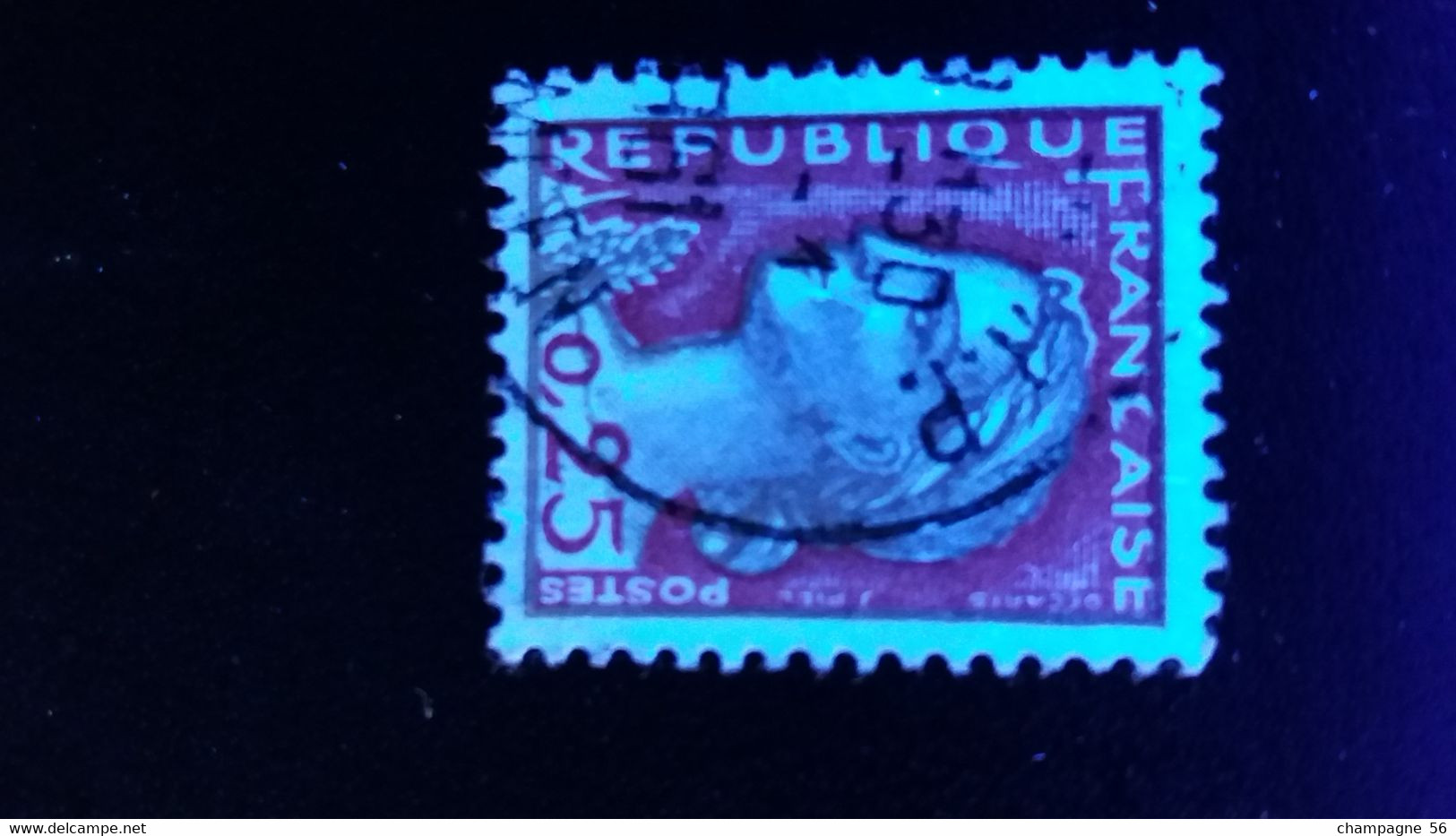 1960 N° 1263  OBLITERE COULEUR GRIS   ( SCANNE 3 PAS A VENDRE - Used Stamps