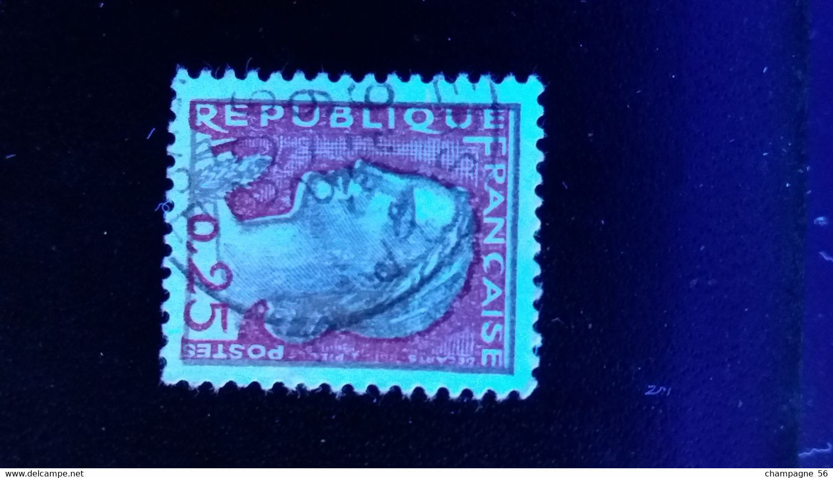 1960 N° 1263  OBLITERE CADRE GRIS  DEPLACER  6.2.1962 ( SCANNE 3 PAS A VENDRE - Used Stamps
