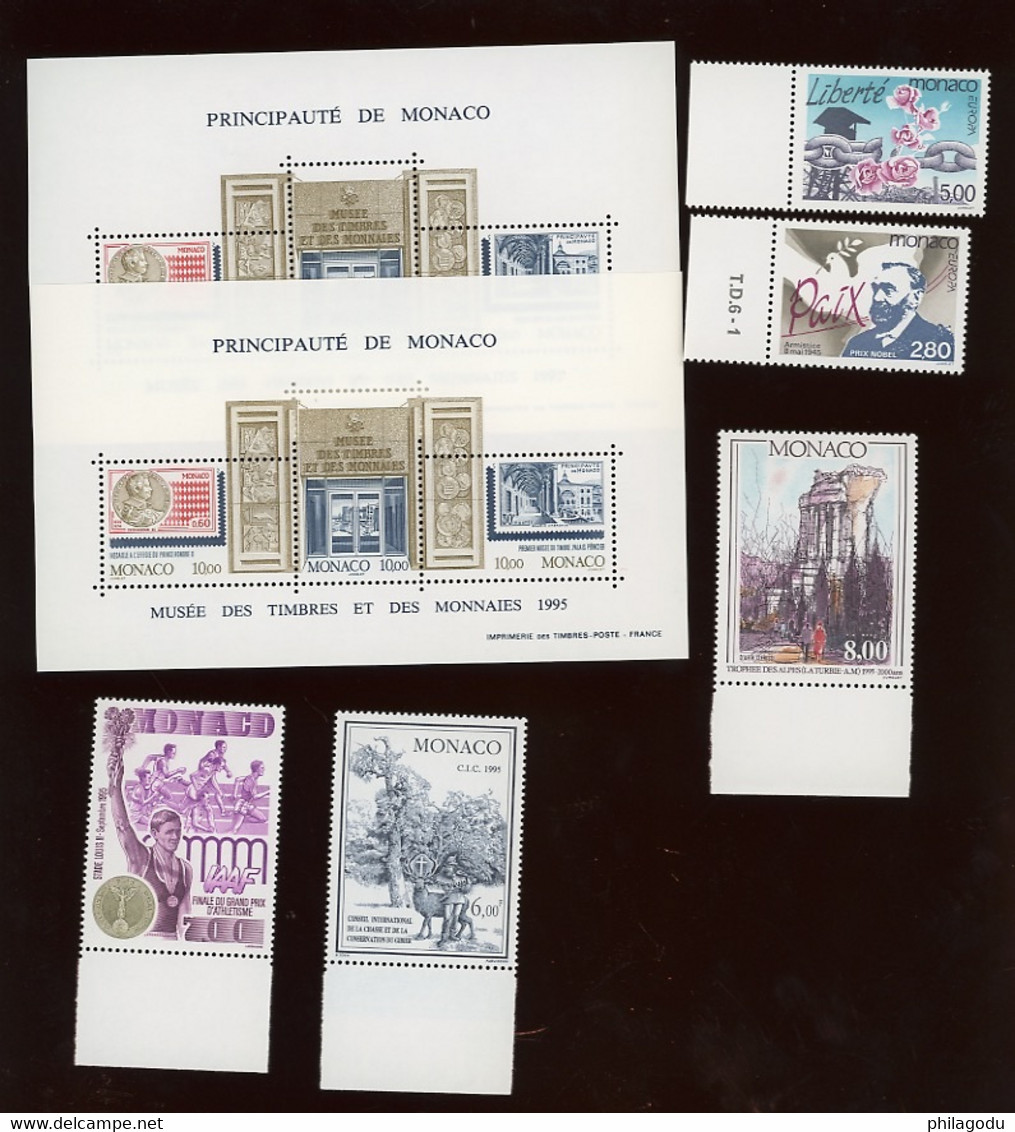 1995. MONACO Timbres Et Blocs. Faciale 195,50 FF.  Bon Marché = 90-FF - Unused Stamps