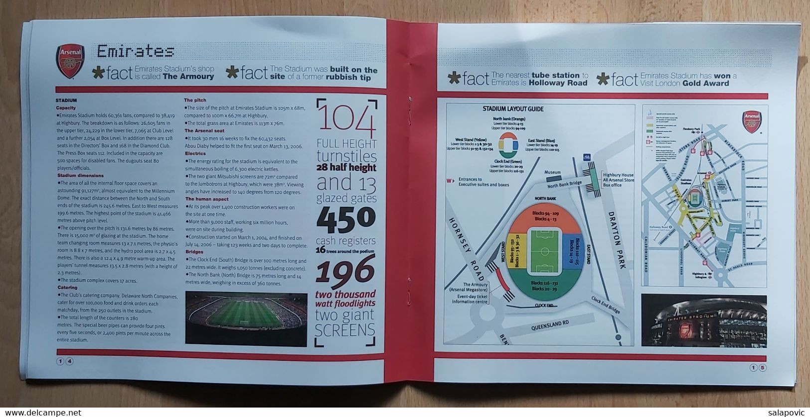 Inside Arsenal FC England Brochure FC Football Match Program - Libri