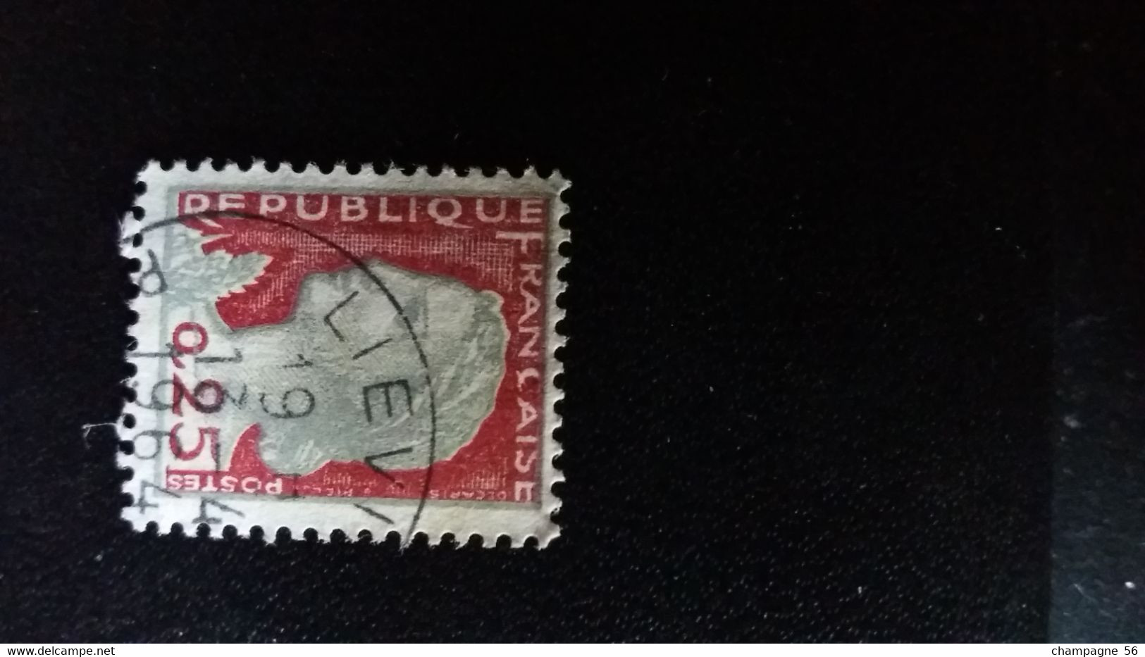 1960 N° 1263  OBLITERE  CADRE GRIS DEPLACER 13.4.1964  ( SCANNE 3 PAS A VENDRE - Used Stamps