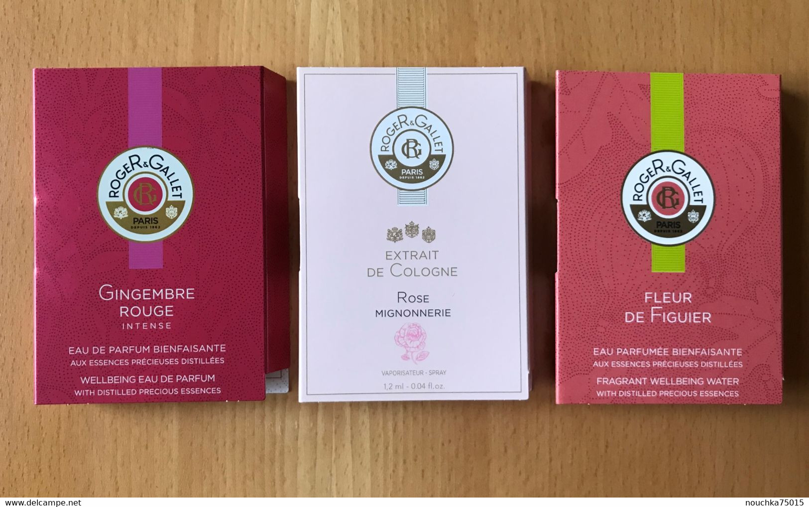 Roger & Gallet - Lot De 3 échantillons - Echantillons (tubes Sur Carte)