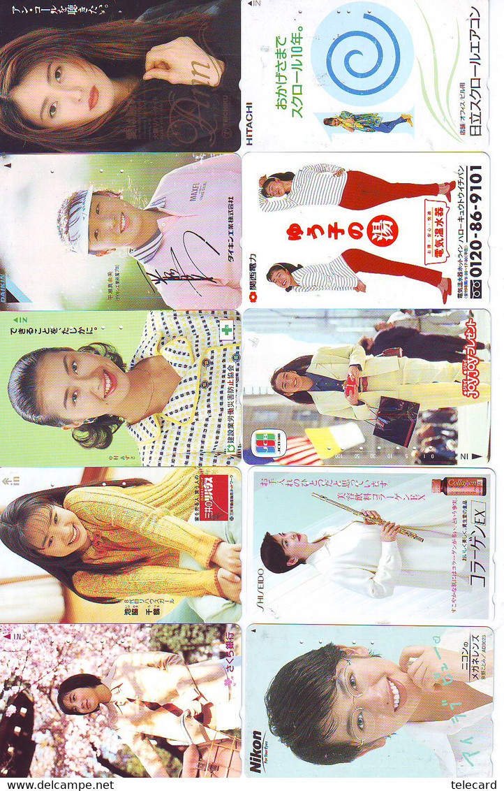 LOT 10 Telecartes Differentes Japon * FEMME Femmes (A-508) SEXY GIRL Girls Phonecards Japan * TELEFONKARTEN FRAUEN FRAU - Moda