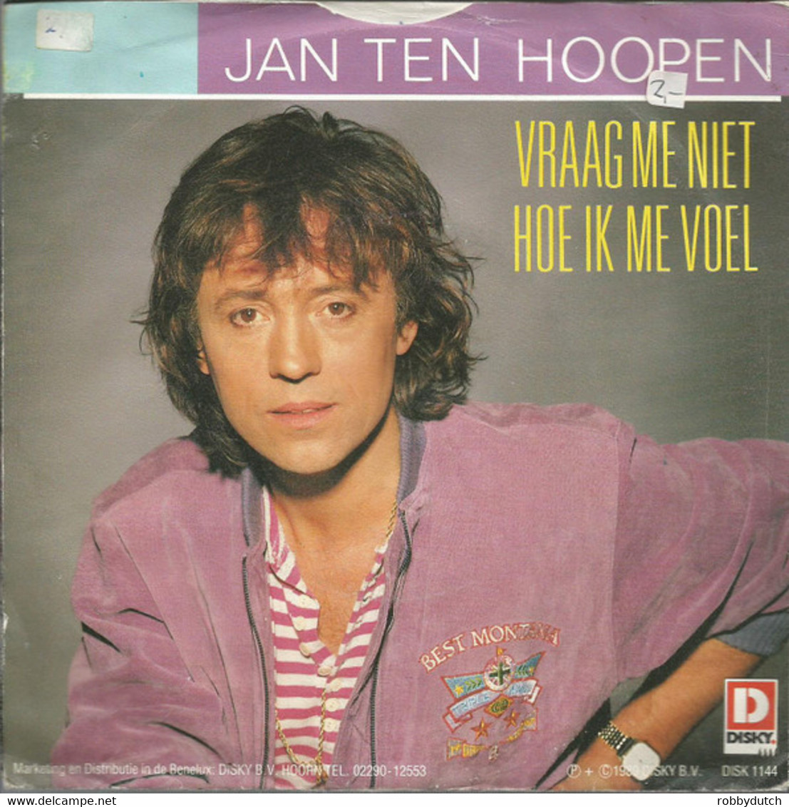 * 7" * JAN TEN HOOPEN - AMY (Holland 1989 EX-) - Otros - Canción Neerlandesa