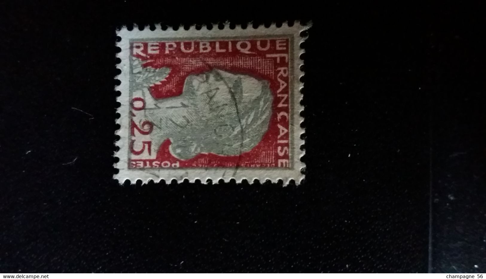 1960 N° 1263  OBLITERE  COULEUR ROUGE  DEPLACER   ( SCANNE 3 PAS A VENDRE - Oblitérés