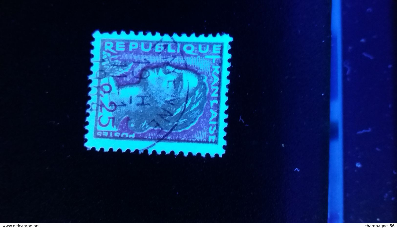 1960 N° 1263  OBLITERE  COULEUR ROUGE DEPLACER 11.1.1964 ( SCANNE 3 PAS A VENDRE - Used Stamps