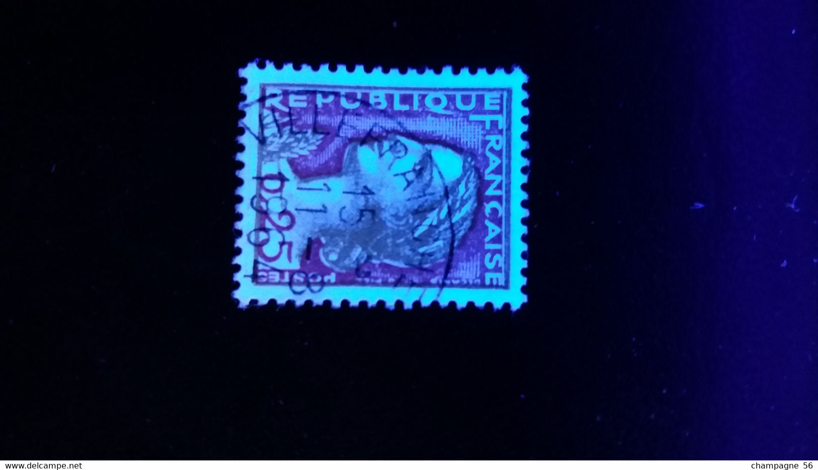 1960 N° 1263  OBLITERE  COULEUR ROUGE DEPLACER 11.8.1964 ( SCANNE 3 PAS A VENDRE - Used Stamps