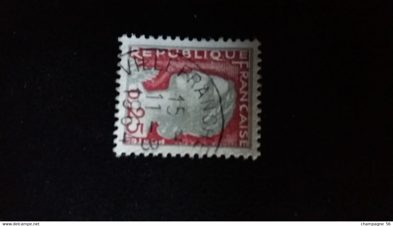 1960 N° 1263  OBLITERE  COULEUR ROUGE DEPLACER 11.8.1964 ( SCANNE 3 PAS A VENDRE - Used Stamps