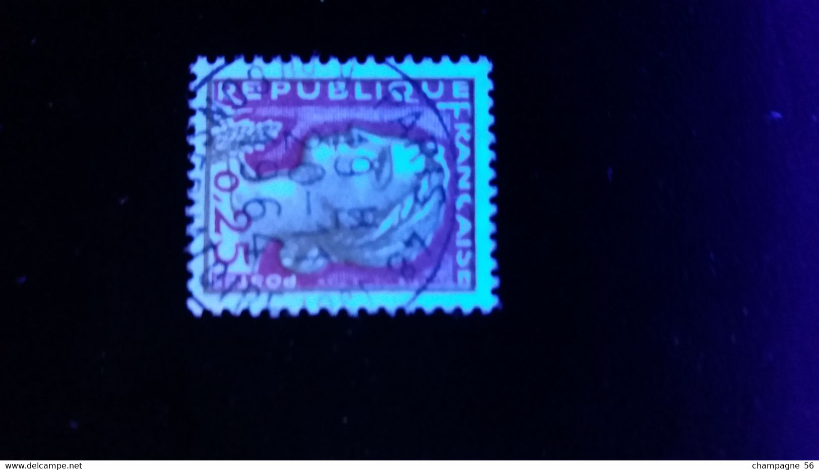 1960 N° 1263  OBLITERE  COULEUR ROUGE DEPLACER 20.11.1964 ( SCANNE 3 PAS A VENDRE - Used Stamps