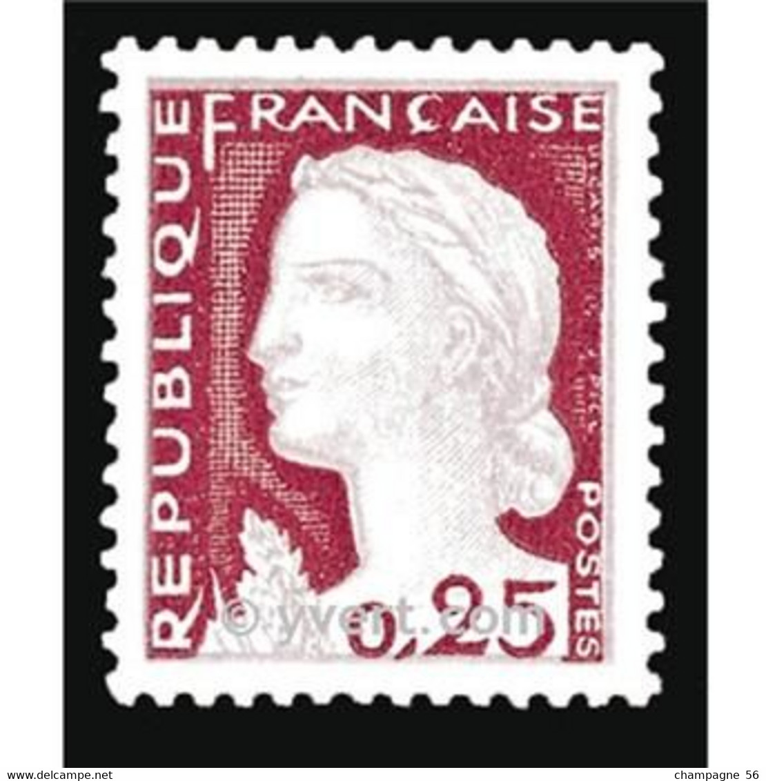 1960 N° 1263  OBLITERE  COULEUR ROUGE 0,25 DEFECTUEUSE 6.3.1964 ( SCANNE 3 PAS A VENDRE - Used Stamps