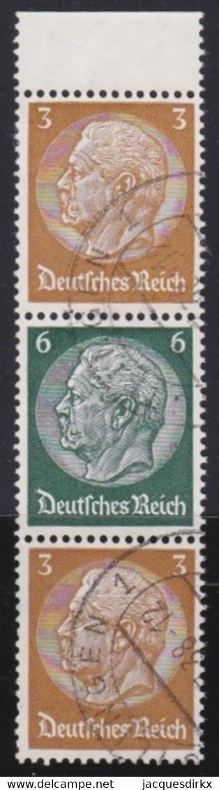 Deutsches Reich    .   Michel  S 152      .    O     .   Gestempelt - Se-Tenant