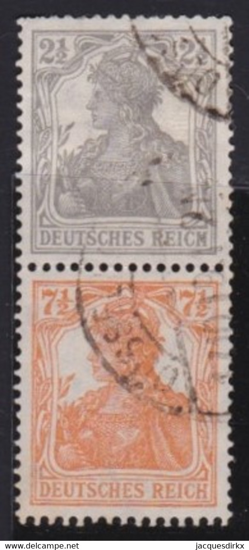 Deutsches Reich    .   Michel   S 11a       .    O     .   Gestempelt - Se-Tenant