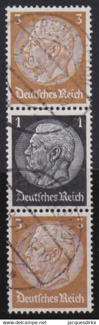 Deutsches Reich    .   Michel   S 118    .    O     .   Gestempelt - Se-Tenant