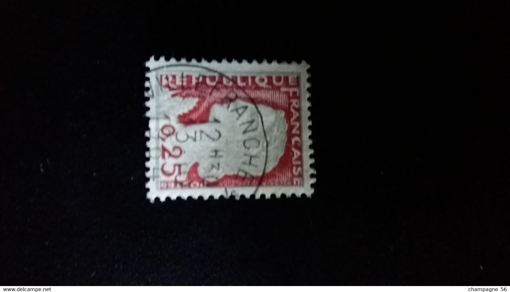 1960 N° 1263  OBLITERE  COULEUR ROUGE DEPLACER 13.10.1964 ( SCANNE 3 PAS A VENDRE - Used Stamps