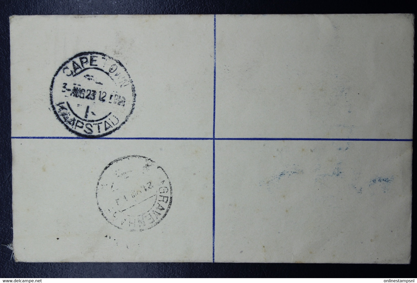 South Africa: Registered Cover Cape Town -> The Hague Holland  1923 + Add. Stamp - Covers & Documents