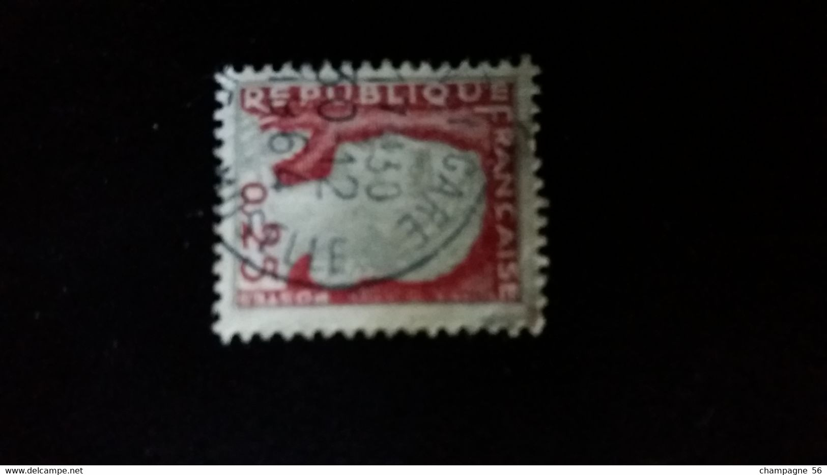 1960 N° 1263  OBLITERE  COULEUR ROUGE DEPLACER 30.12.1964 ( SCANNE 3 PAS A VENDRE - Oblitérés