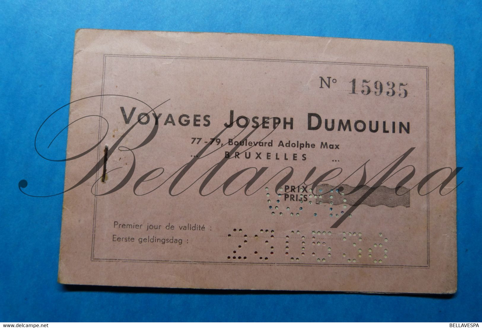 Voyages Joseph Dumoulin Blvd A. MAx Bruxelles   Hungarian  State Railway Chemin De Fer. - Eisenbahnverkehr