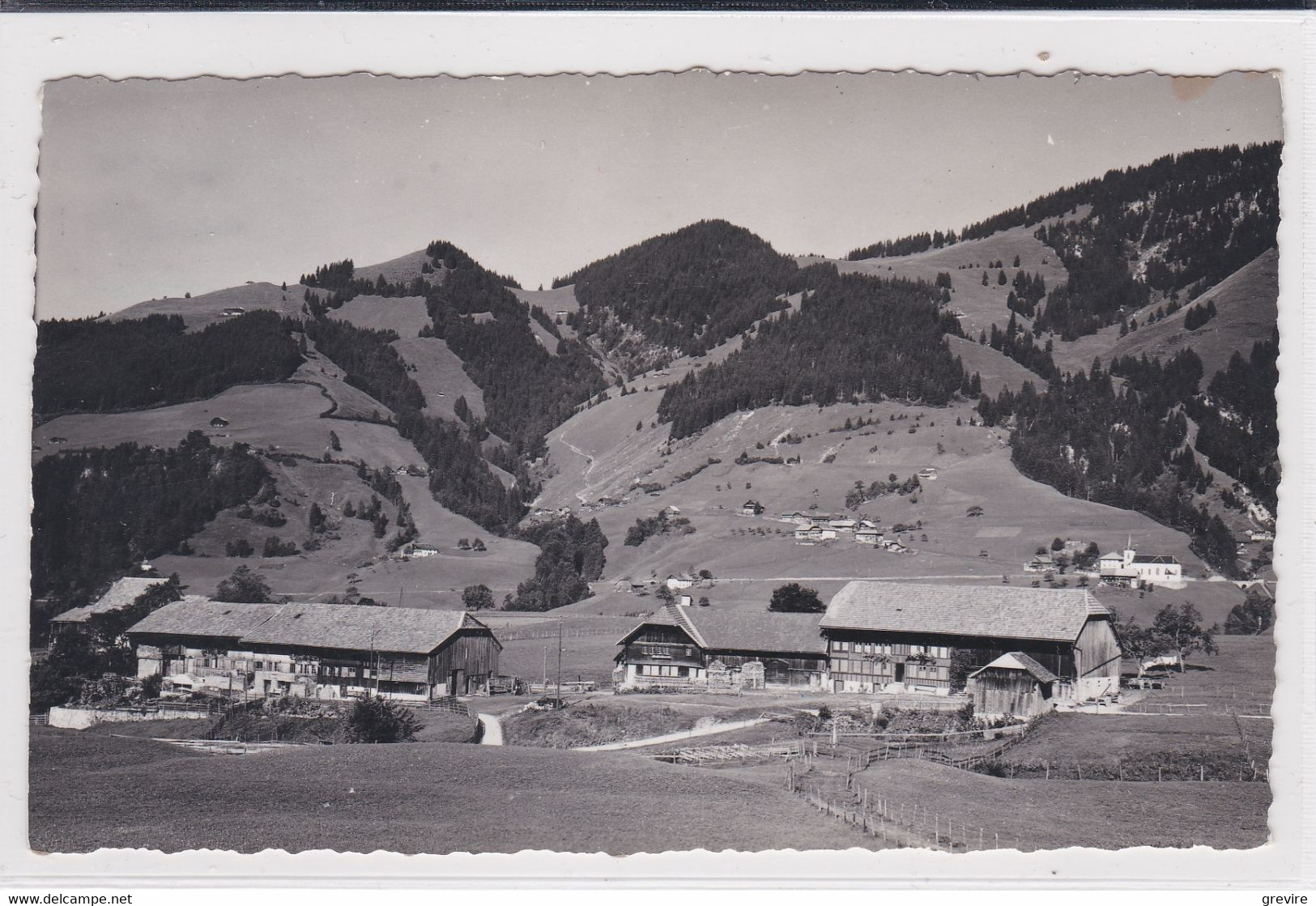 Charmey, Fermes En Gros Plan, Vue En Direction De Cerniat - Cerniat 