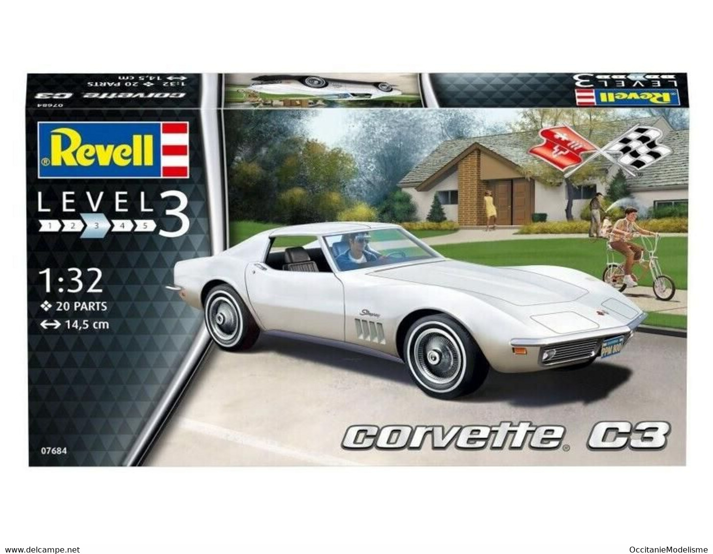 Revell - CHEVROLET CORVETTE C3 Maquette Kit Plastique 07684 Neuf NBO 1/32 - Autos