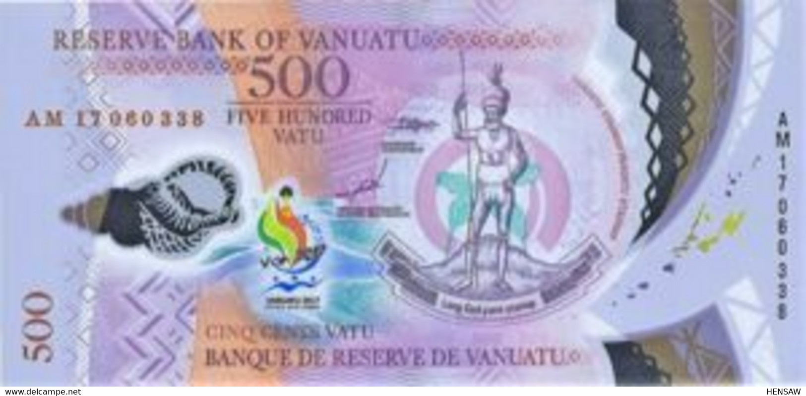 VANUATU 500 VATU P 20 UNC 2017 Commemorative - Vanuatu