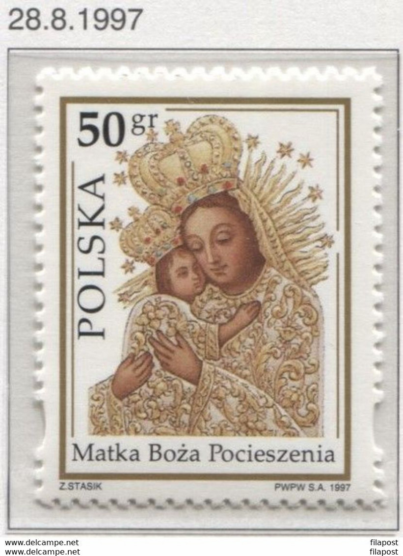 Poland 1997, Mi 3670, Saint Mary Sanctuaries, Mother Of God, Baby Jesus **MNH - Gemälde