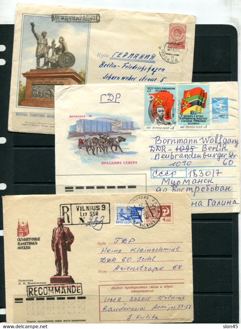 Russia Collection Of Covers&PS Cards To Germany DDR Used  14164 - Collections