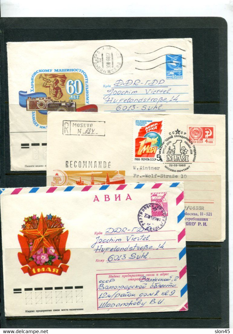 Russia Collection Of Covers&PS Cards To Germany DDR Used  14164 - Collections