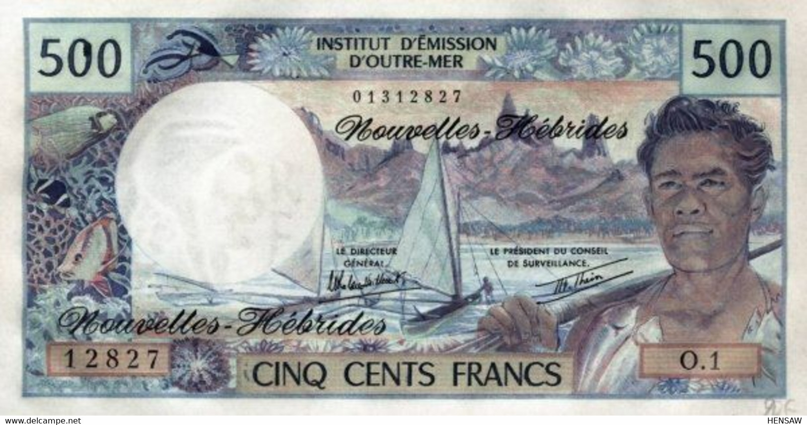 NEW HEBRIDES 500 FRANCS P 19c 1977 UNC - Vanuatu