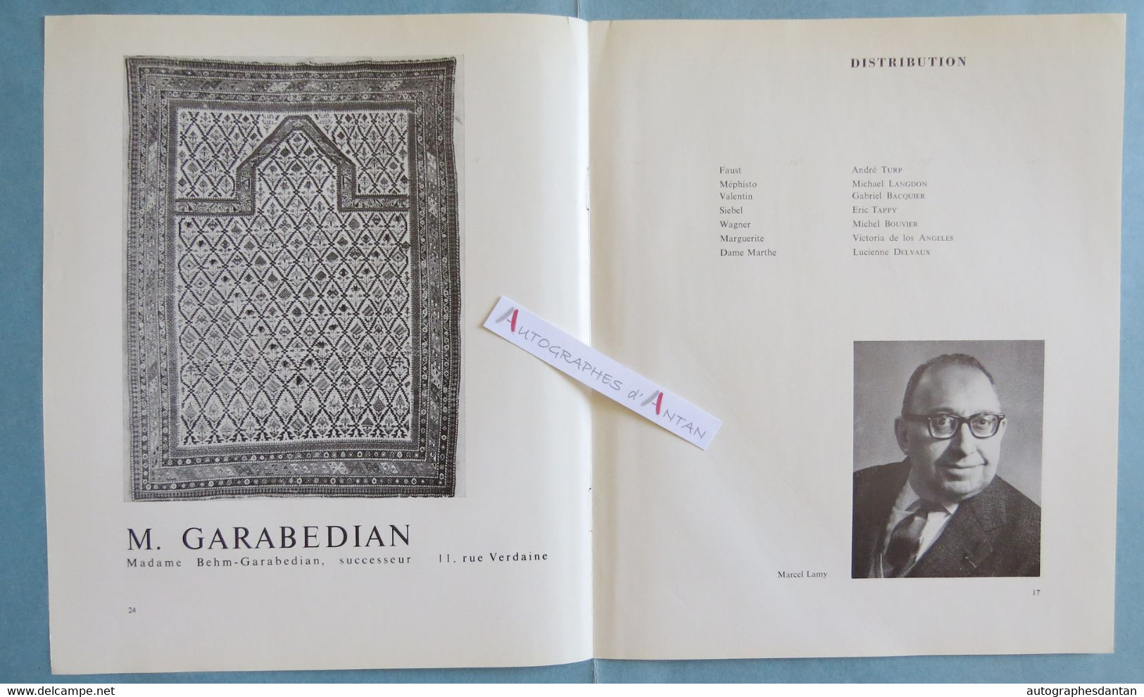 ● André TURP Ténor & Michael LANGDON Chanteur Opéra Autographes Canada UK Singers Montréal  Wolverhampton - Singers & Musicians