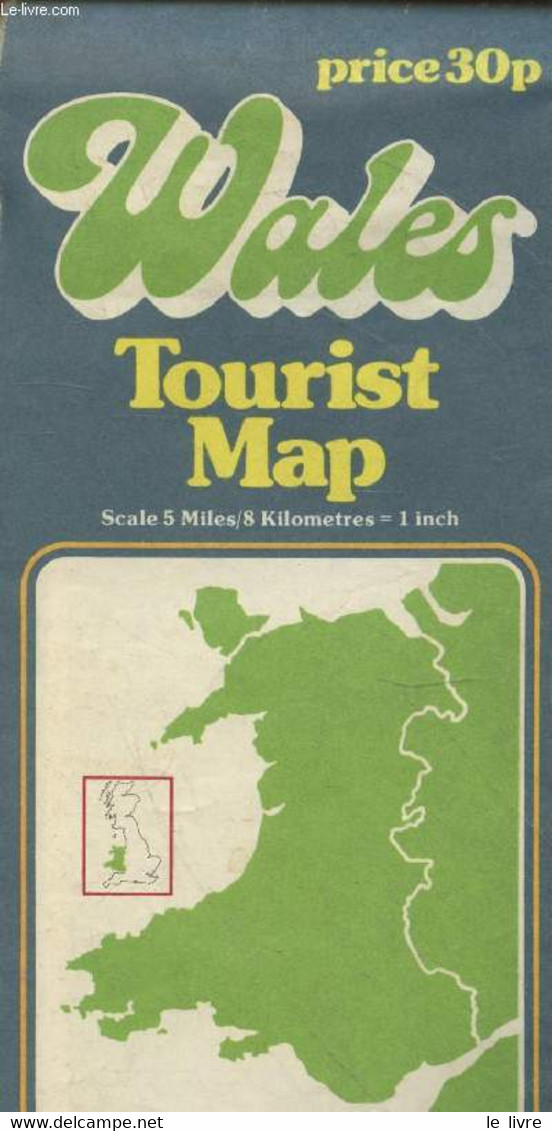Wales - Tourist Map (Scale 5 Miles/ 8 Kilometres = 1 Inch) - Collectif - 0 - Cartes/Atlas