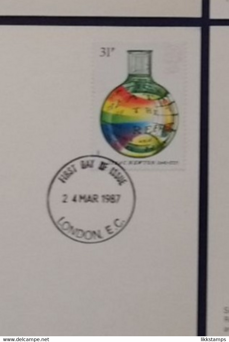 1987 SIR ISAAC NEWTON P.H.Q. CARDS WITH A LONDON E.C. F.D.I. POSTMARK. #00144 - Maximum Cards