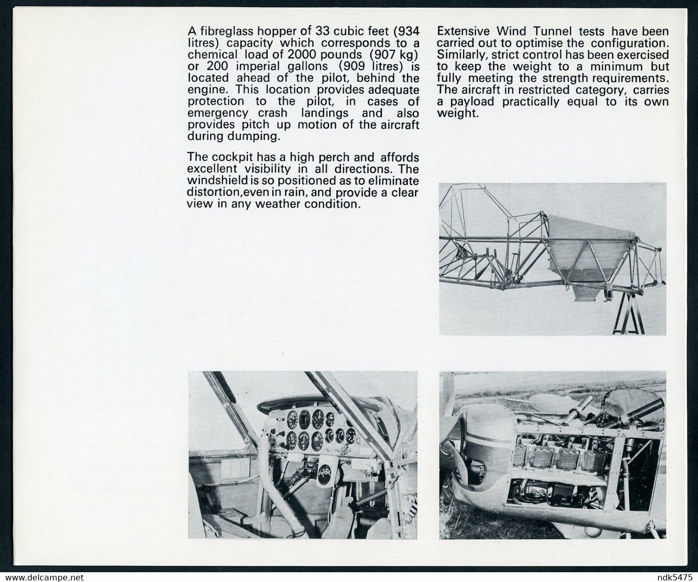 1970s BROCHURE : BASANT AGRICULTURAL AIRCRAFT - HINDUSTAN AERONAUTICS LTD., BANGALORE - Advertisements