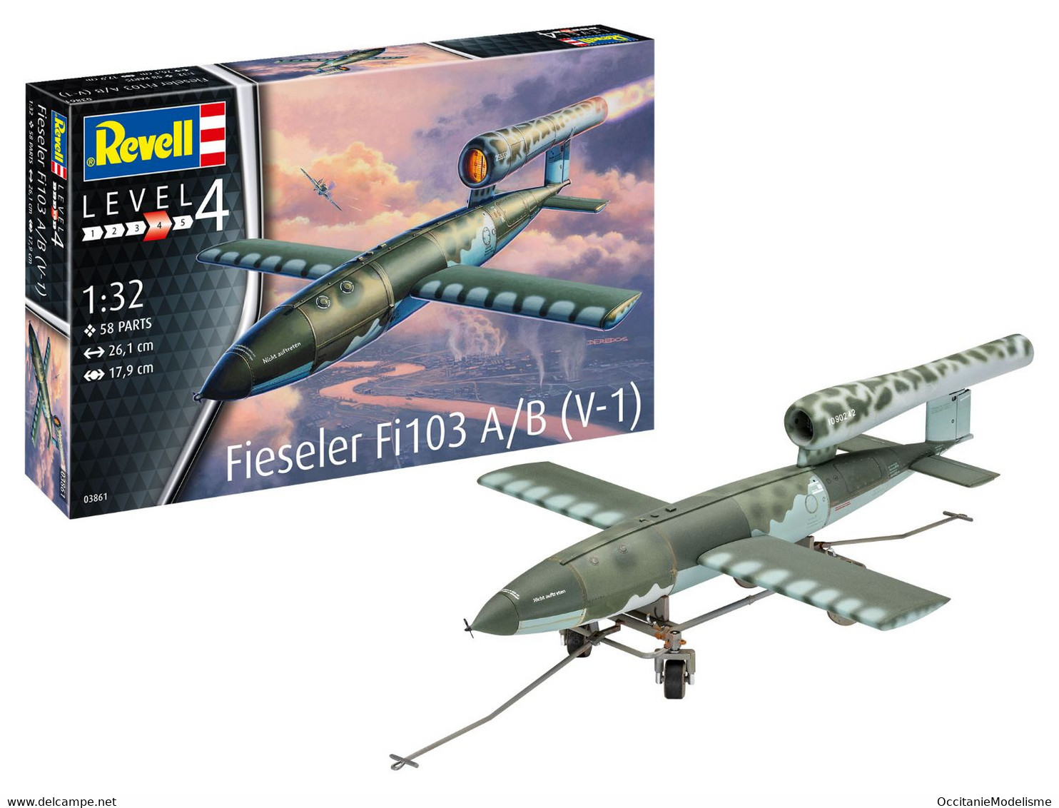 Revell - FIESELER Fi103 A/B V-1 Maquette Kit Plastique Réf. 03861 Neuf NBO 1/32 - Vliegtuigen