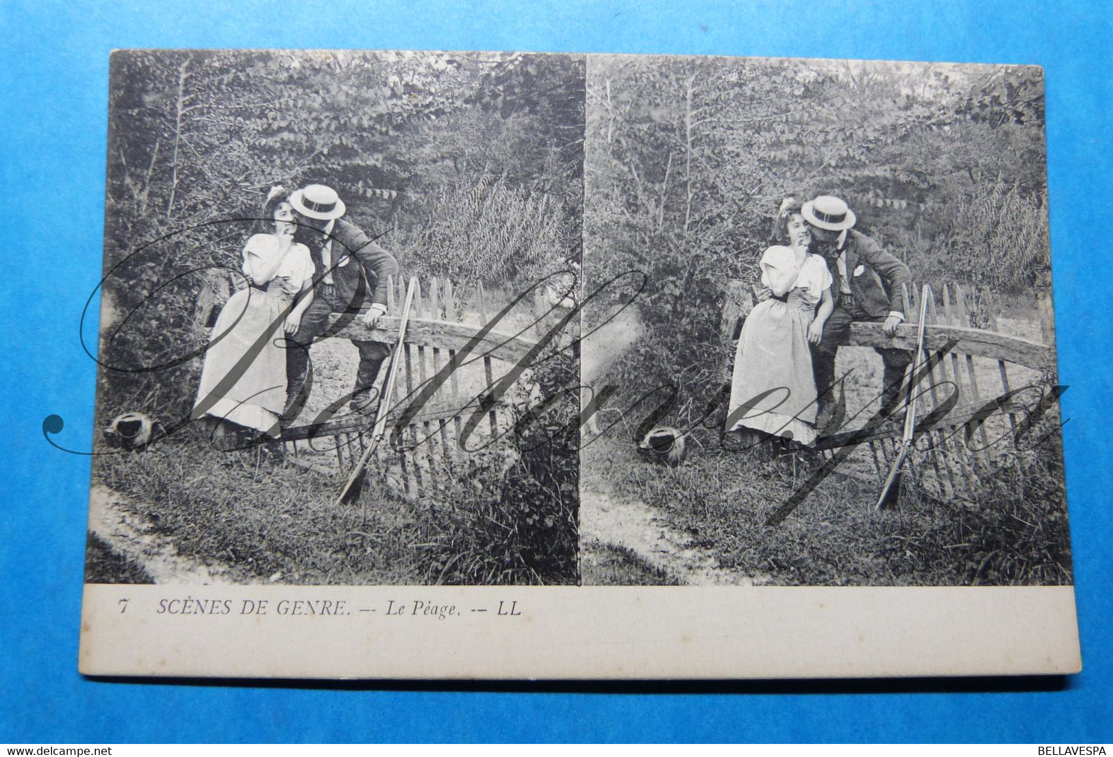 Scenes De Genre Carte Stereoscopique  Le Peage Et  Passage Difficile 2 X Cpa - Stereoscope Cards