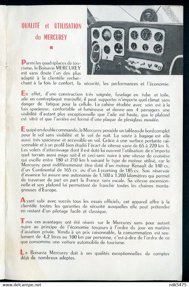 1940 / 50s BROCHURE : LE MERCUREY - STE BOISAVIA, IVRY SUR SEINE - Publicités