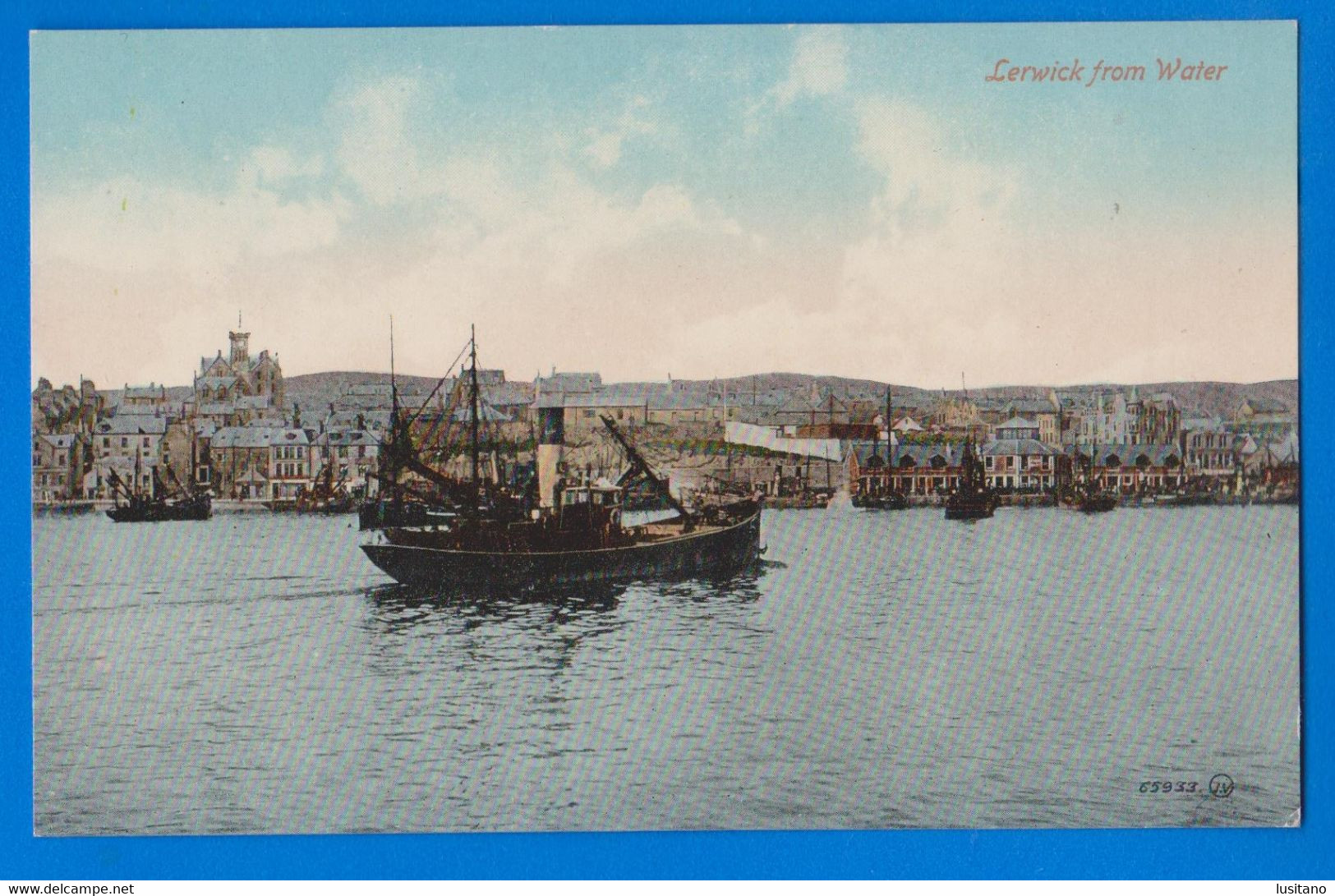 U.K. - Scotland - Shetland - Lerwick From Water - Vintage Postcard - Shetland
